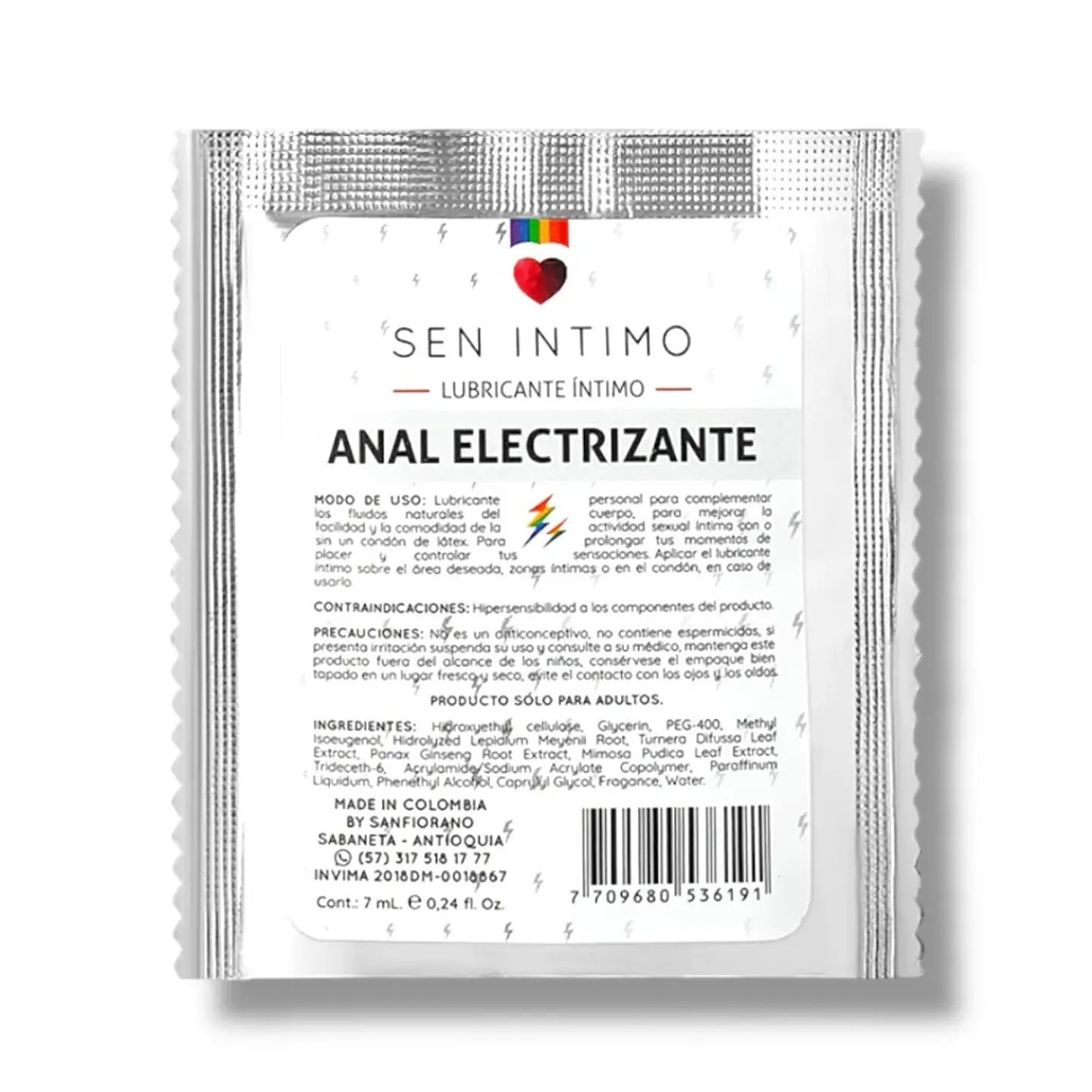 SACHET LUBRICANTE ANAL ELECTRIZANTE  1