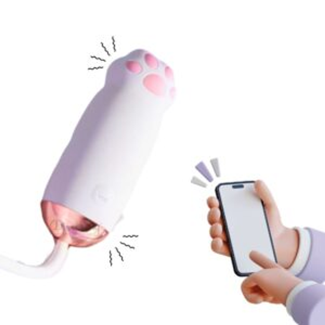 Huevo vibrador en forma de huellita APP 1