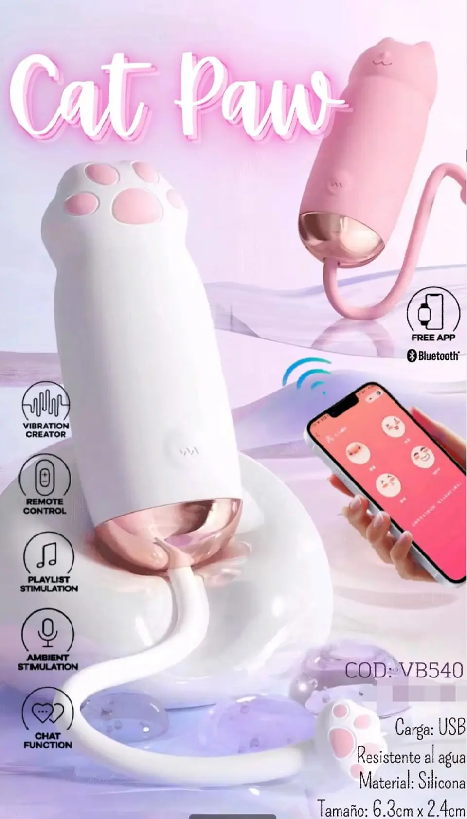 HUEVO VIBRADOR APP - CAT PAW 2
