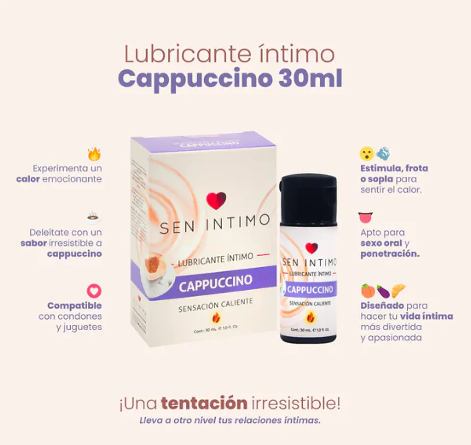 LUBRICANTE CAPPUCCINO SEN INTIMO  2