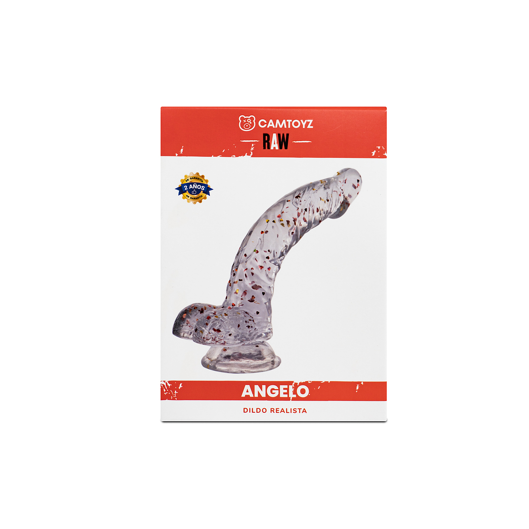 Dildo Realista Angelo Transparente 20 cm 3