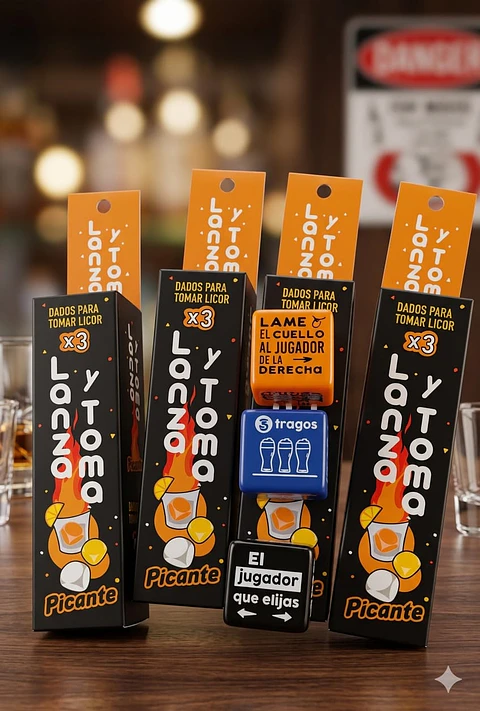 DADOS LANZA Y TOMA - EDICIÓN PICANTE (SET X3)