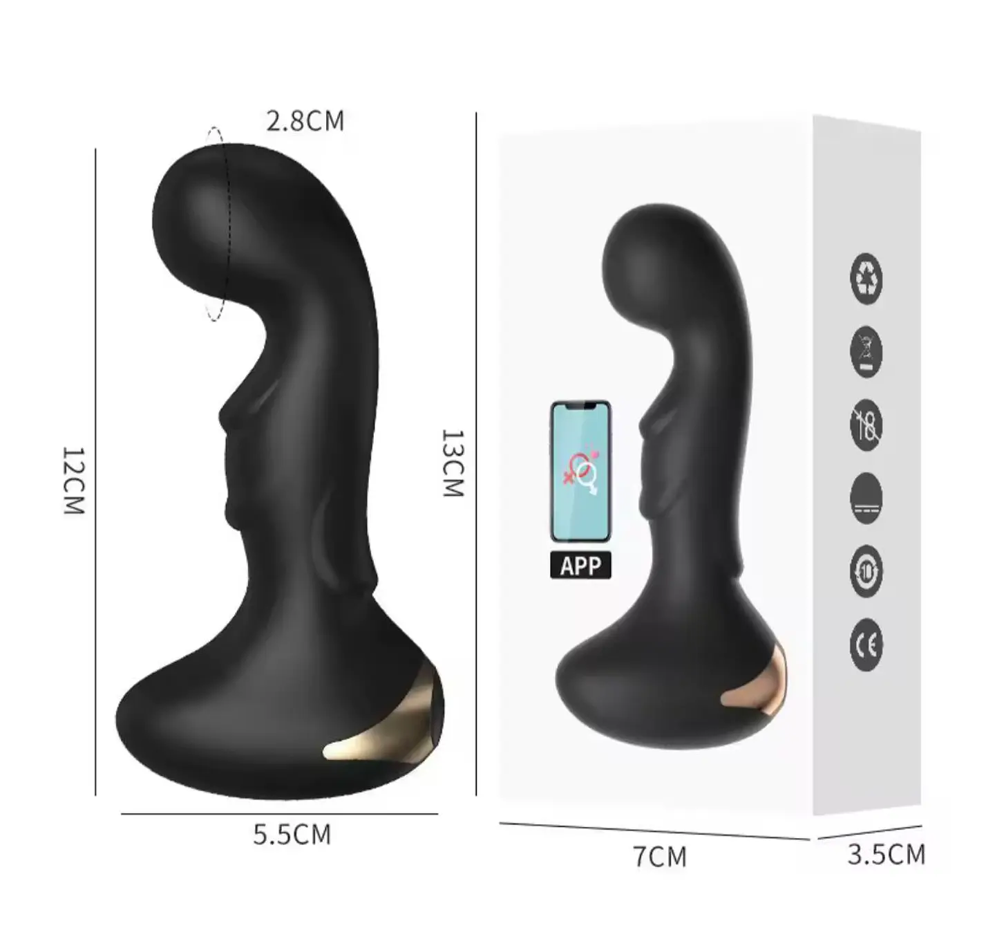 VIBRADOR PROSTATICO ANAL APP 2