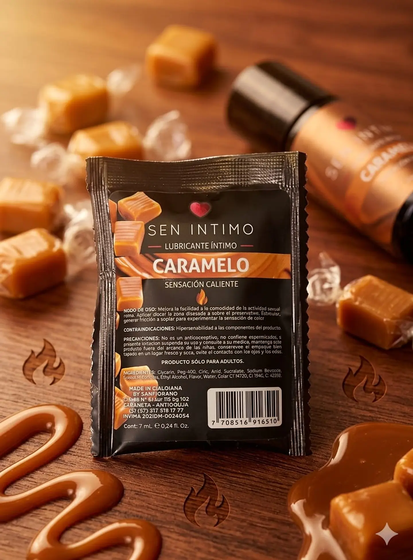 SACHET LUBRICANTE CARAMELO 7 ML 1