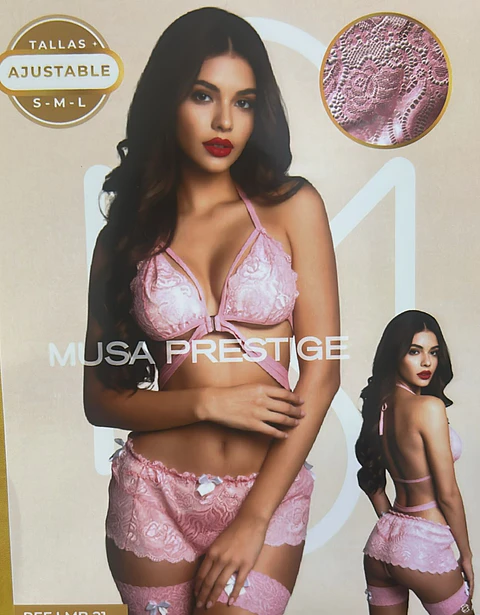 SET X4 PIEZAS ROSADO
