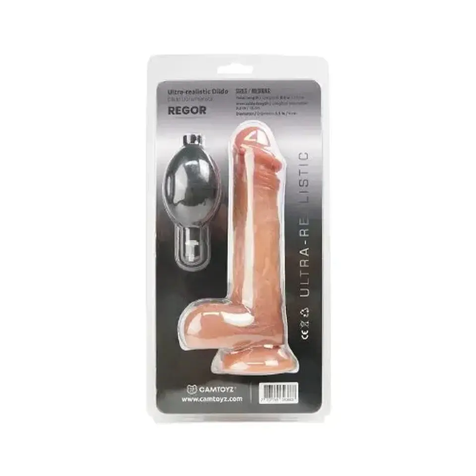 DILDO EYACULADOR + LUB. CREAMY - REGOR  1