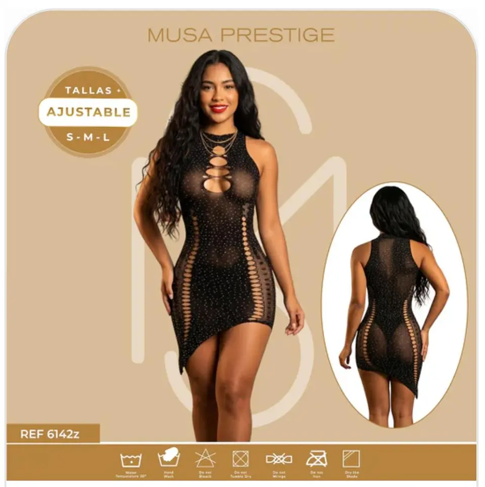 VESTIDO MALLA BRILLOS (D) 1