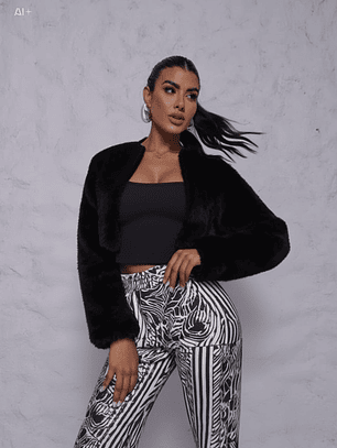 ABRIGO  DE PIEL CORTO 