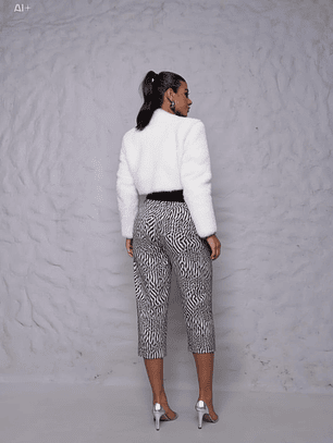 ABRIGO DE PIEL BLANCO