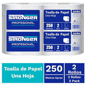 TOALLA DE PAPEL 2 X 250 STRONGER