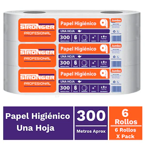  PAPEL HIGIÉNICO 6 X 300 STRONGER
