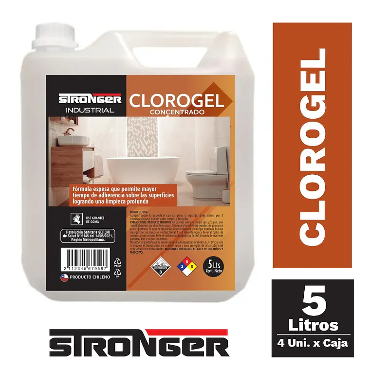 CLORO GEL INDUSTRIAL 5LTS. 1
