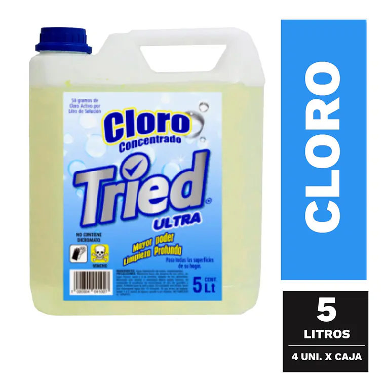 CLORO HOGAR 5 LITROS  Al 3%  1