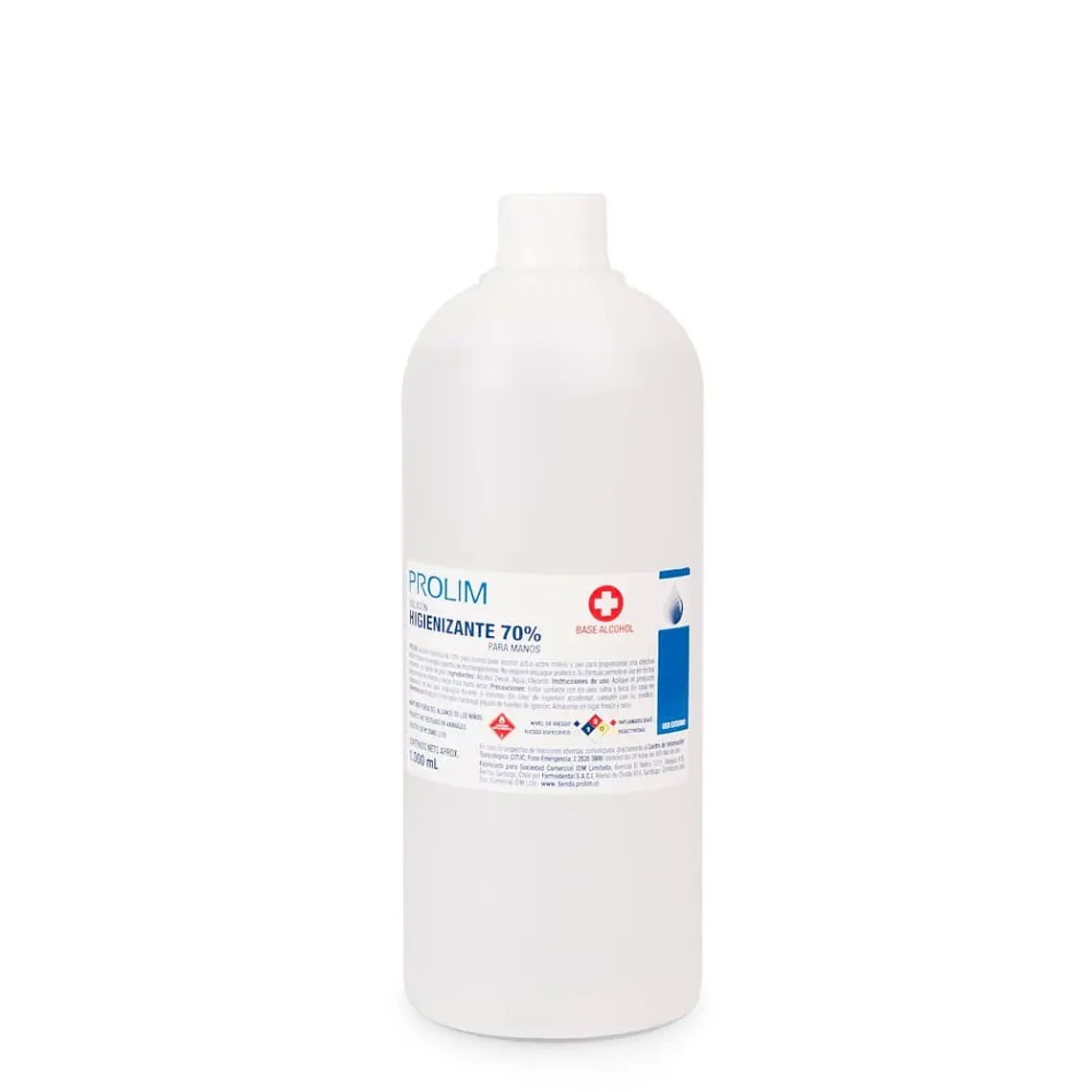 Alcohol Higienizante 70%   ® Reg ISP  1 Lts  1