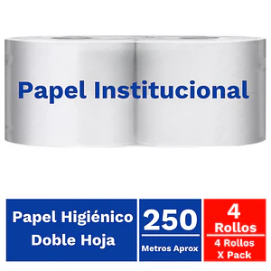 PAPEL HIGIÉNICO DOBLE HOJA – 4 x 250
