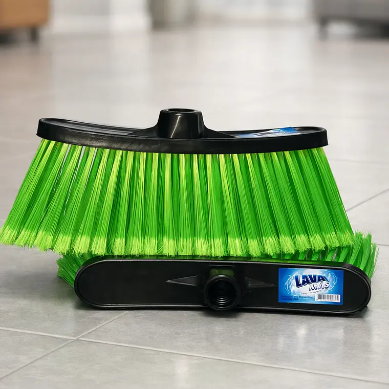 Escobillon Interior Fibra Suave Verde con Mango 1