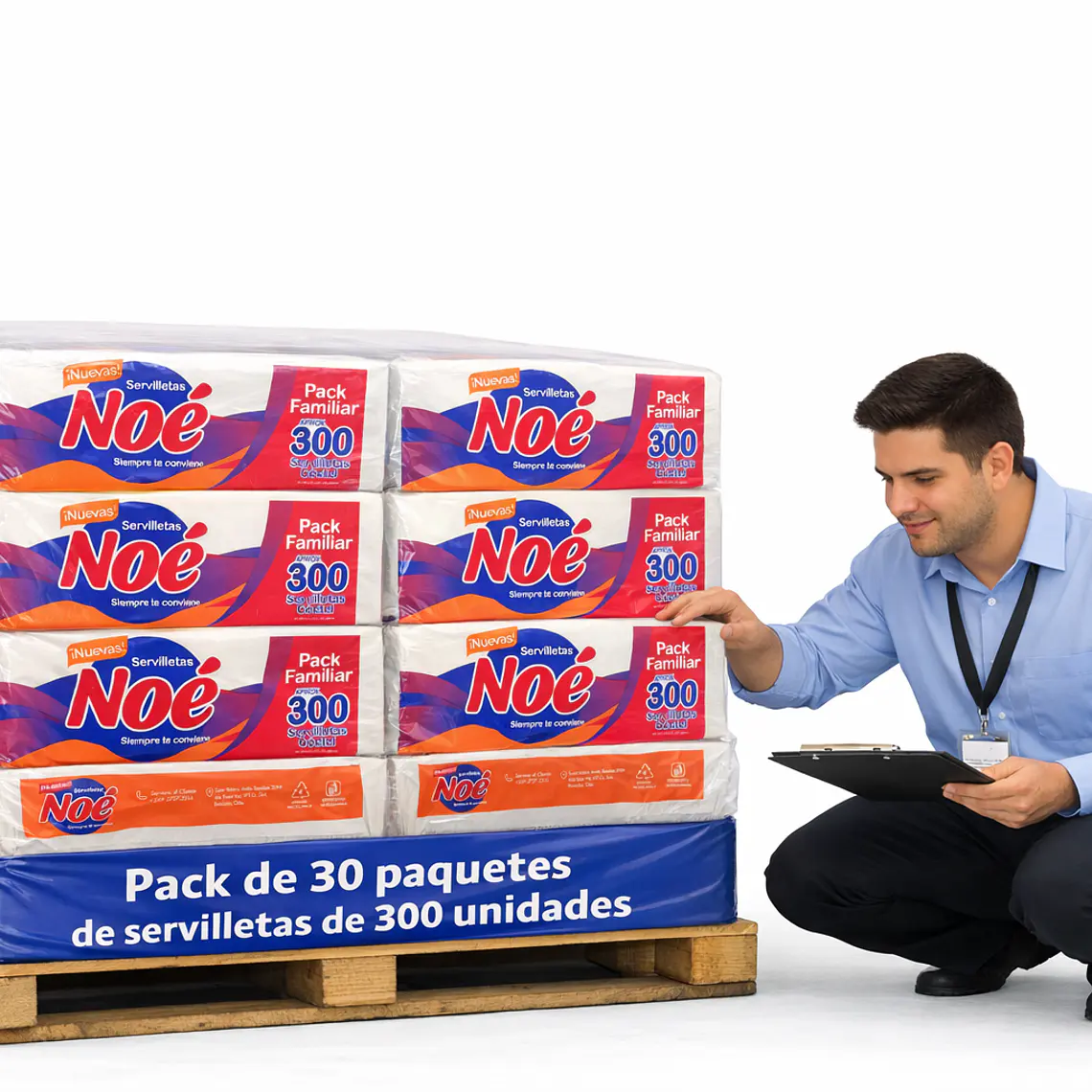 Servilletas Bolsa de 10 Pack 300 Unidades 22x21 Cm  Coctel -  Noe 2