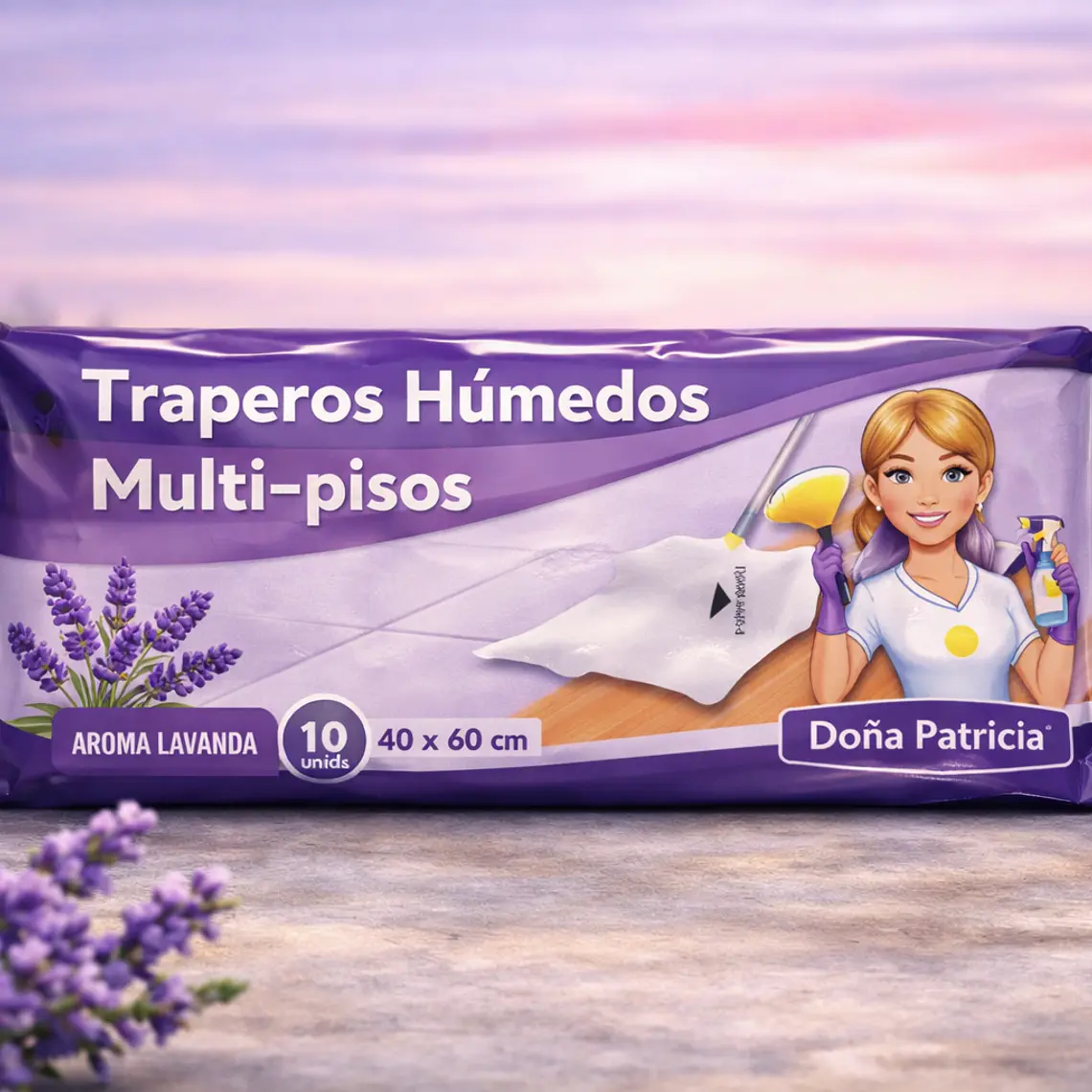 Trapero Piso Humedo Multiuso  Lavanda  1