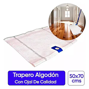 Trapero Algodon Con Ojal x 50 Un