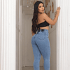  Jeans con faja Celeste Malva.  2