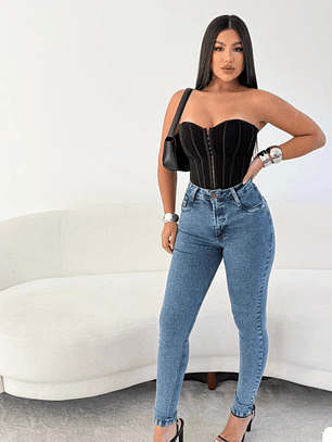 Jeans con faja nevado 