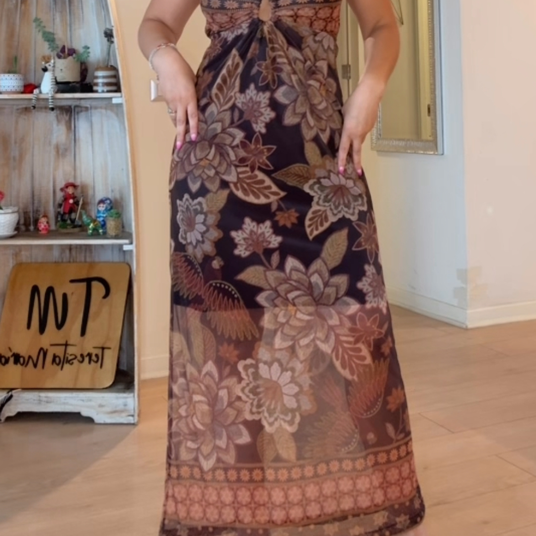 Vestido Lorena Marrón  1