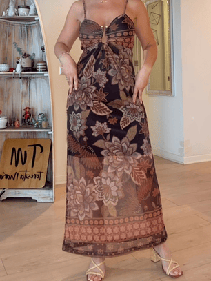 Vestido Lorena Marrón 