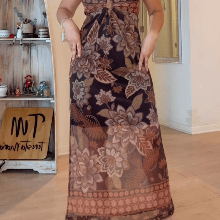 Vestido Lorena Marrón  1