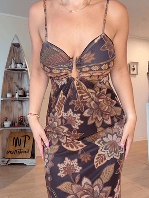 Vestido Lorena Marrón 