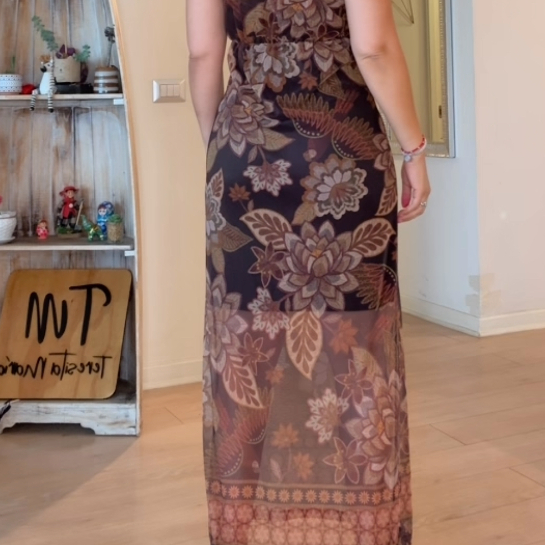 Vestido Lorena Marrón  3