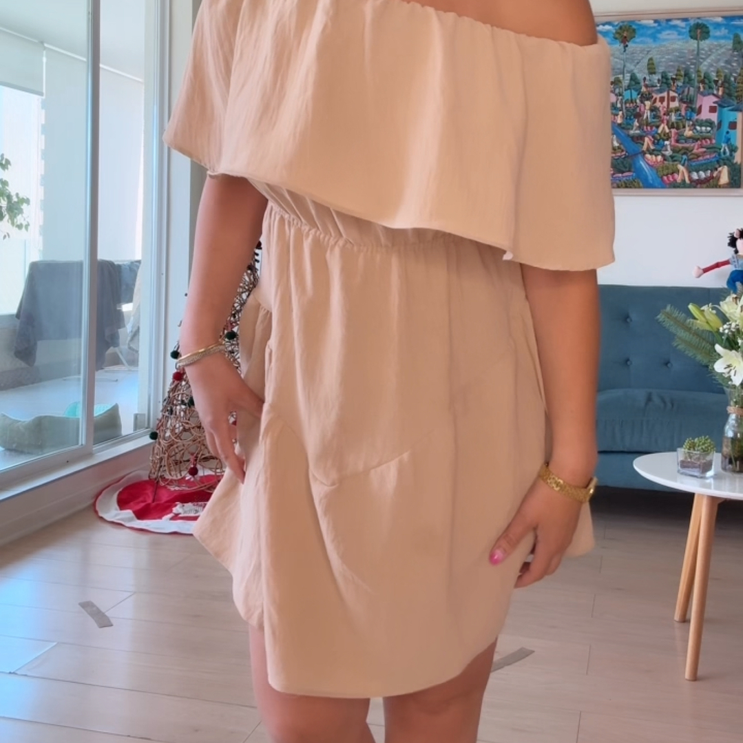 Vestido Clara Beige  2