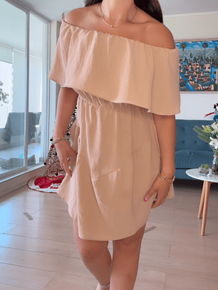 Vestido Clara Beige 