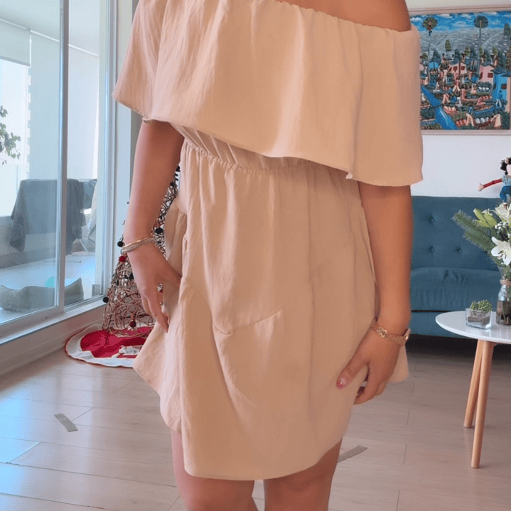 Vestido Clara Beige  2