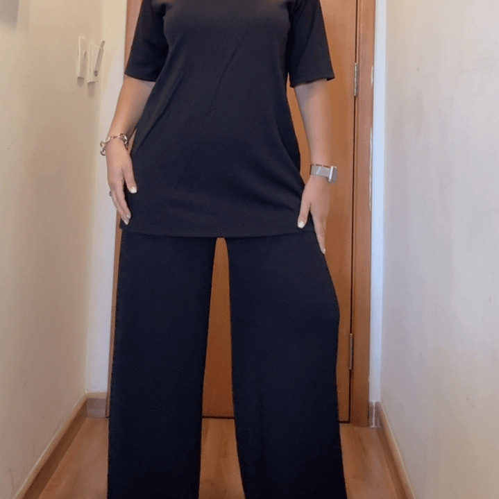 Conjunto Palazo Overzize negro 1