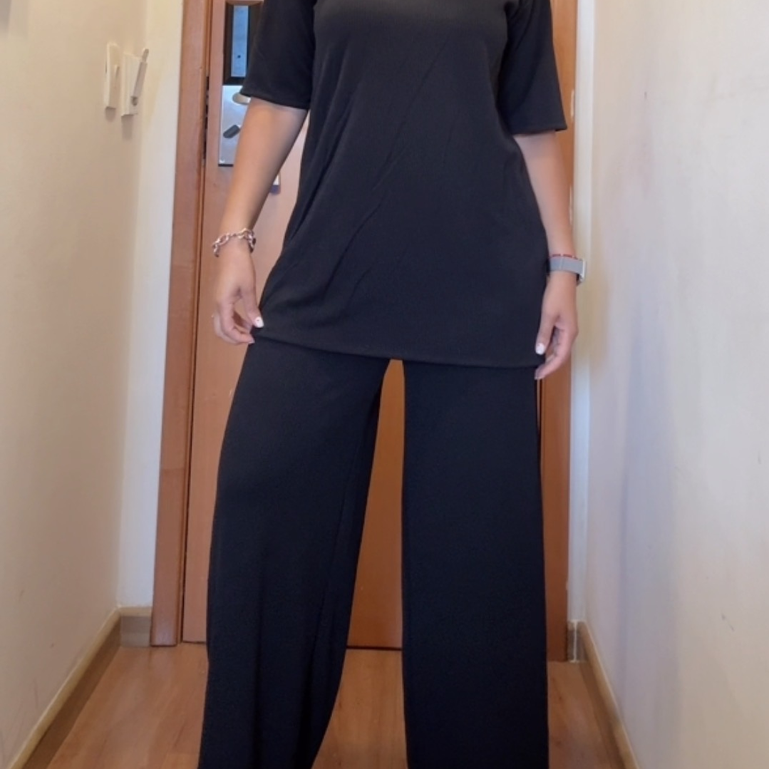 Conjunto Palazo Overzize negro 2
