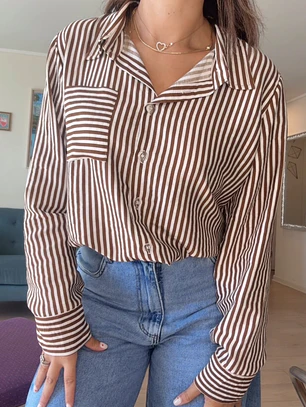 Blusa Rayas marrón 