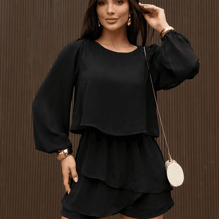 Antonieta Manga Larga Negro 1