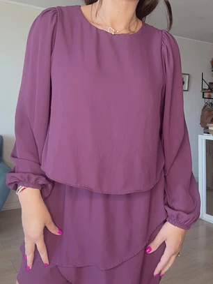 Vestido con short Antonieta manga larga 