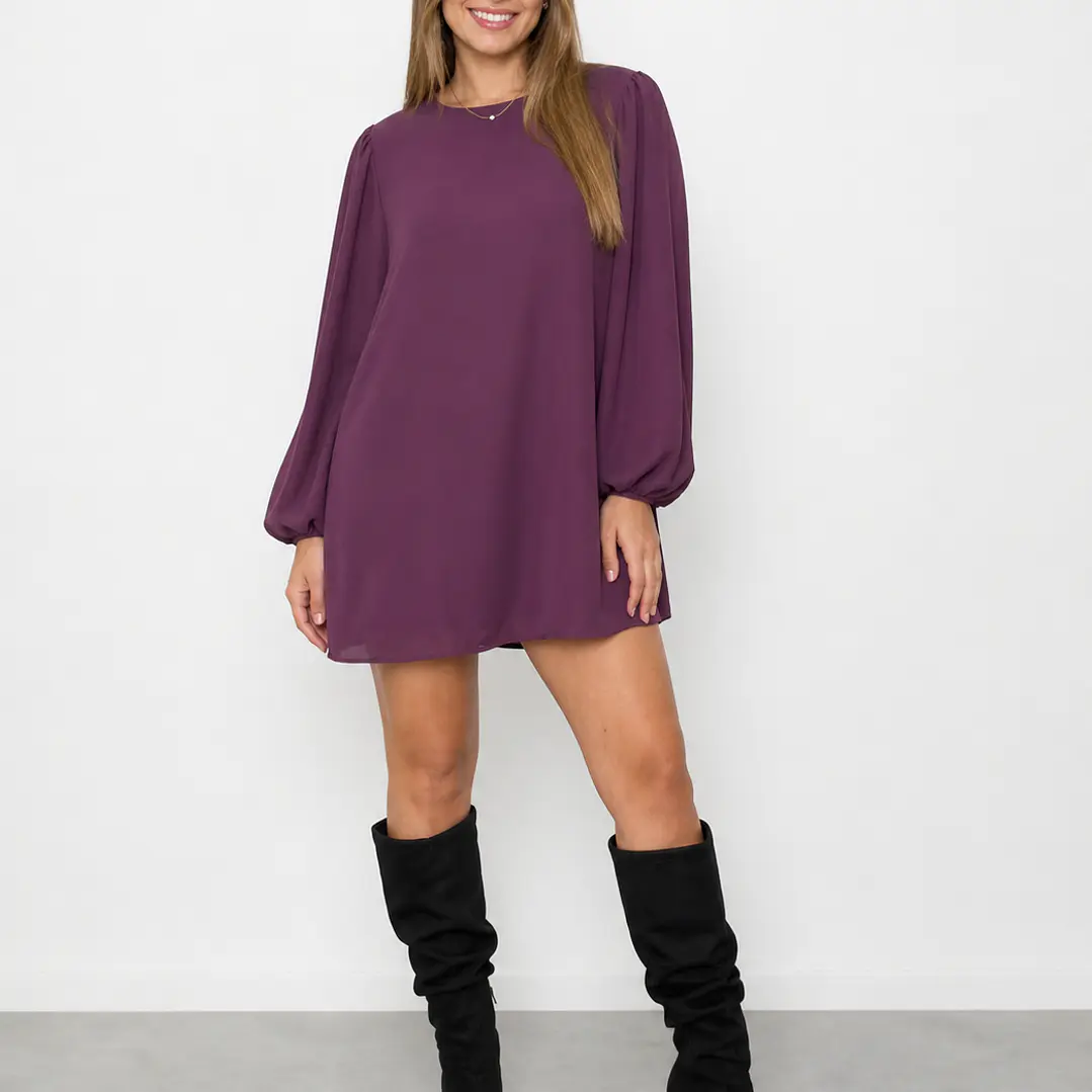 Vestido con short Rosario Guinda  1