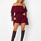 Vestido con short clara vino manga larga  - Miniatura 3