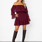 Vestido con short clara vino manga larga  - Miniatura 1