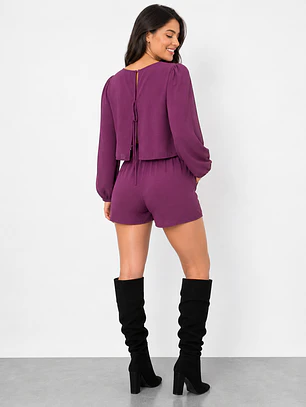 Vestido con short Antonieta manga larga 
