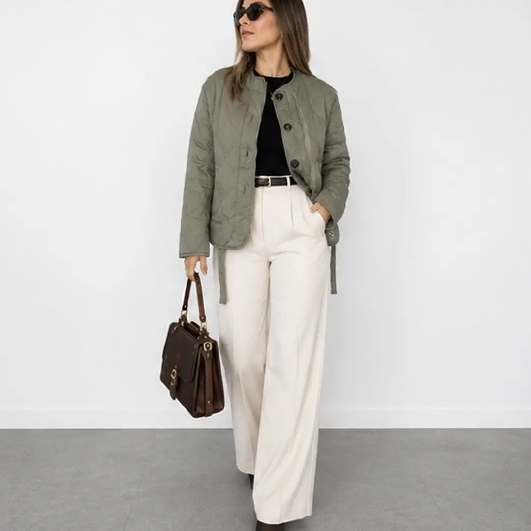 Chaqueta  Romboidal Olive CHic 3