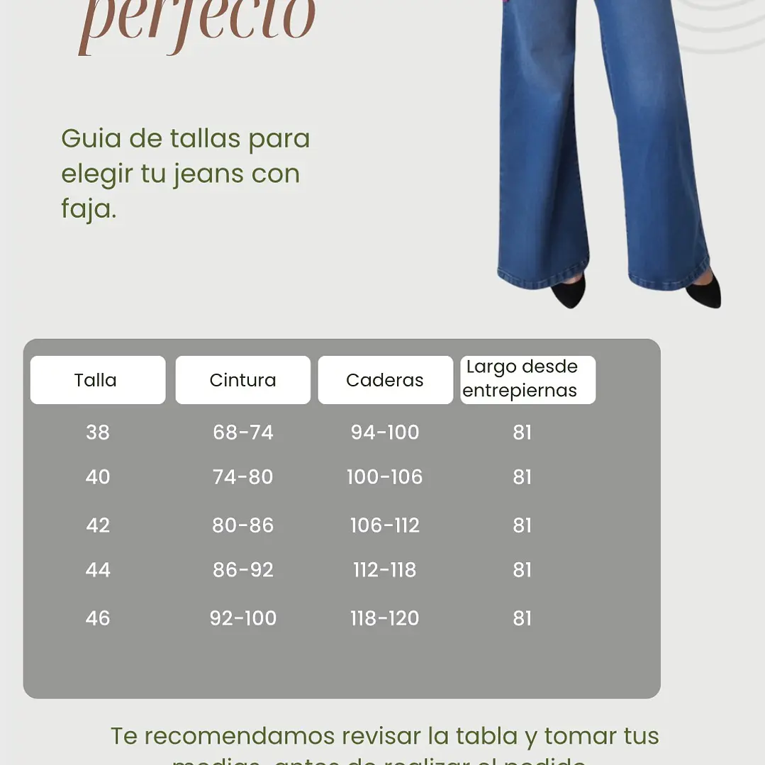 Jeans con faja Matilda azul Flare  4