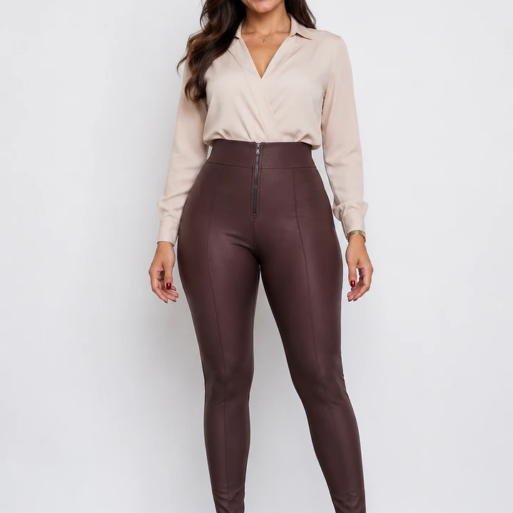 Pantalón Prada modelo Skinny Marrón  1