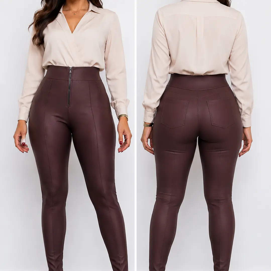 Pantalón Prada modelo Skinny Marrón  2