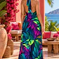 Vestido TATYANY negro hojas  - Miniatura 2
