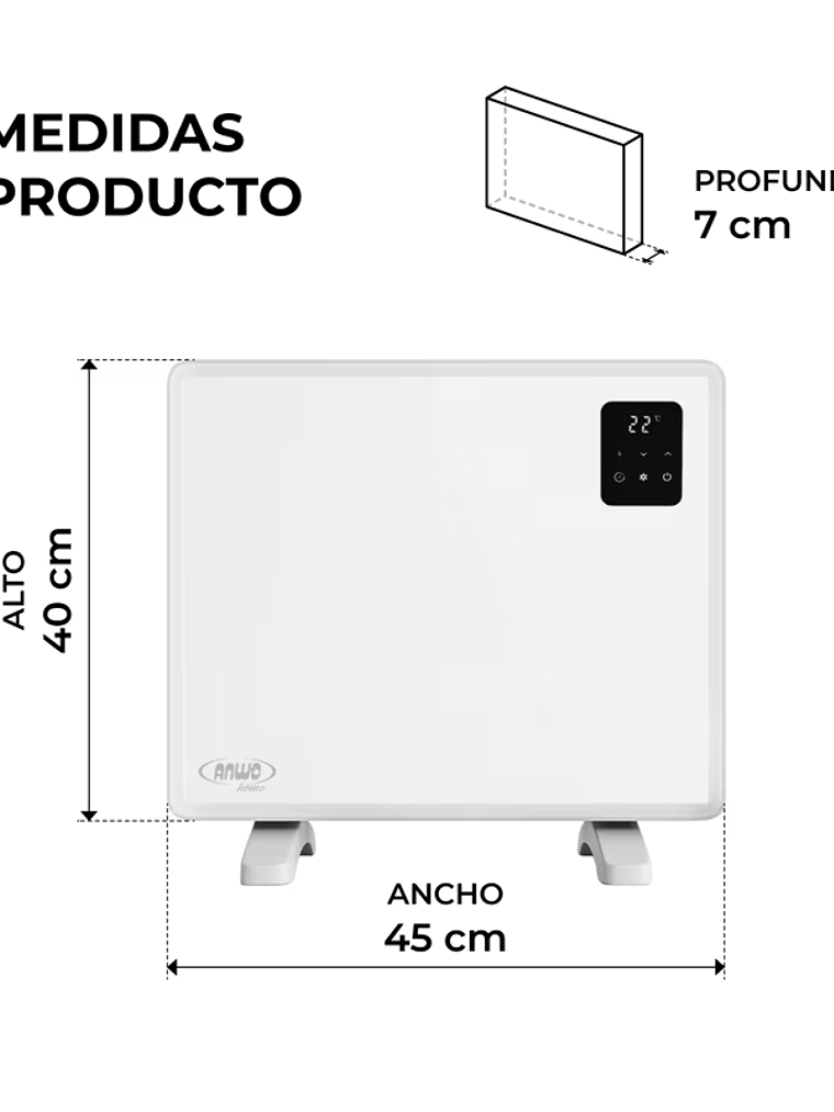 Calefactor Panel 600 W c/WIFI 600 W 3