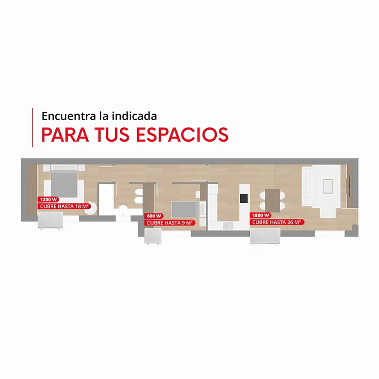 Calefactor Wally One 1.800 W  6