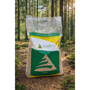 12 bolsas de pellet 15 kg Andes Bio-pellets